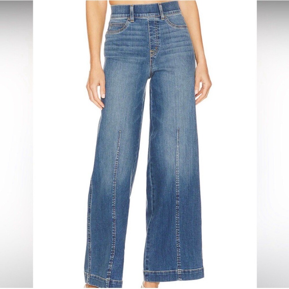 Spanx Seamed Wide Leg Jeans